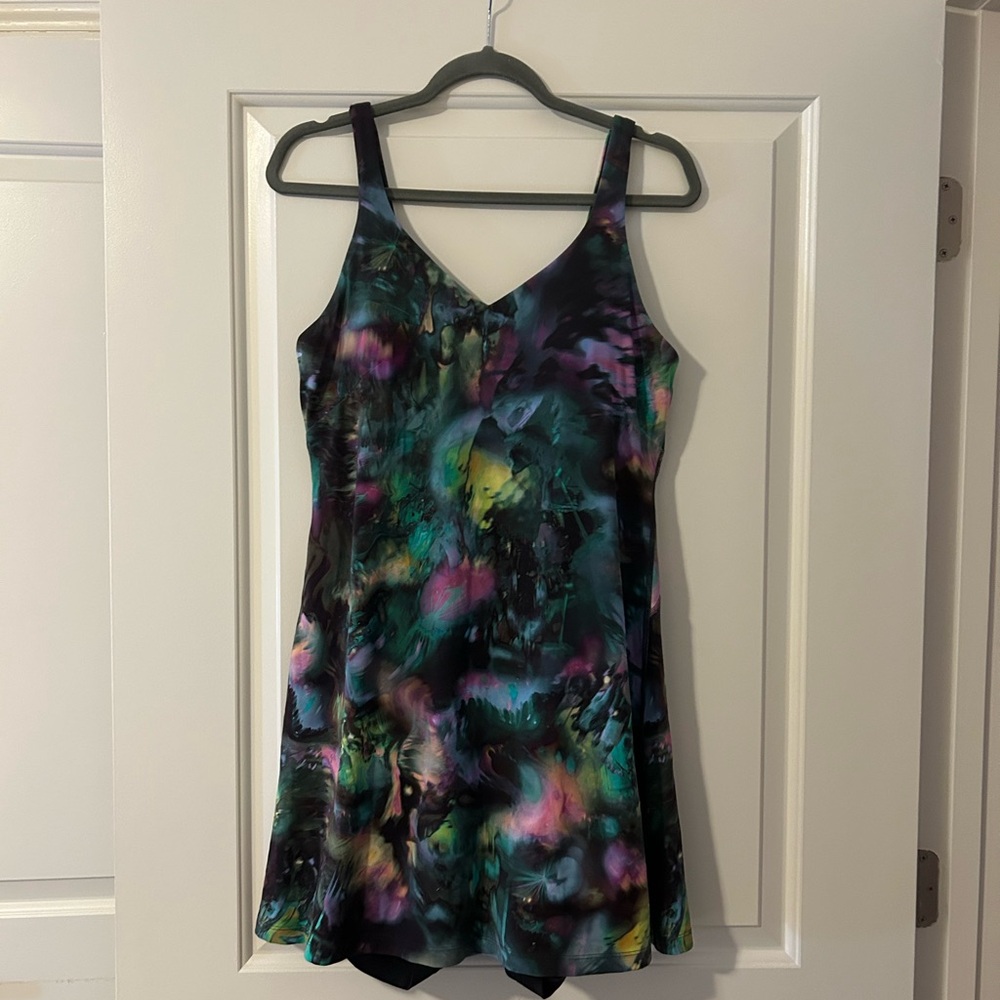 Lulu Lemon Colorful Abstract Print Dress